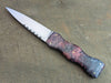 Sgian Dubh - Purple & Gray Dyed Box Elder Burl