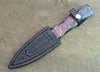 Sgian Dubh - Purple & Gray Dyed Box Elder Burl