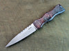 Sgian Dubh - Purple & Gray Dyed Box Elder Burl