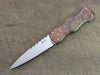 Sgian Dubh - Redwood Burl with Green Liners 532